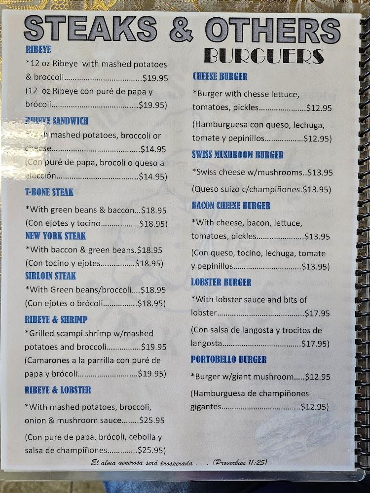 Bonilla's Italian & Steak House Menu image 1